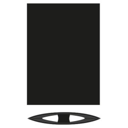 Sac à journaux en nylon noir Broderie or recto 4 langues Une anse - Fond ouvert  Taille : 23 x 32 cm