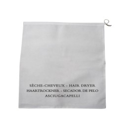 Sac sèche-cheveux blanc 30x30 cm