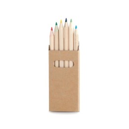 Set de 6 crayons de couleur sous boite carton