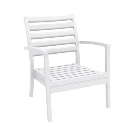 Chaise basse "Ares" blanche - Hotelpros