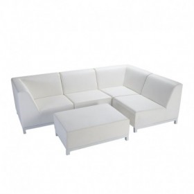 Table basse repose-pied "Cloud" blanche - Hotelpros