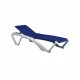 Chaises longues "Marina club" Blanche et Bleue - Hotelpros