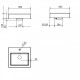 Vasque carrée monotrou - dimensions – Hotelpros