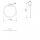 Porte-serviette anneau simple chrome - dimensions - Hotelpros