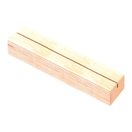 Porte-visuel droit 2 faces A4 — Socle bois rectangulaire contreplaqué - photo principale