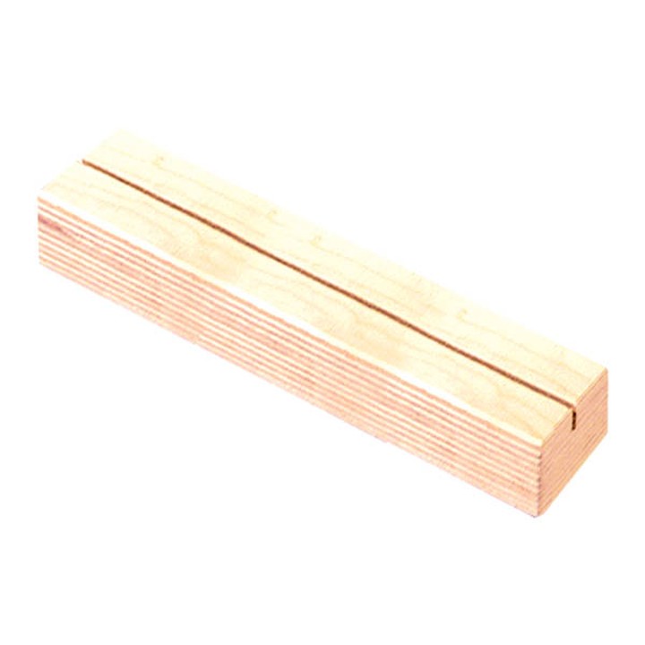 Porte-visuel droit 2 faces A4 — Socle bois rectangulaire contreplaqué - photo principale