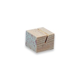Mini socle bois carré rainure inclinée — Hêtre (lot de 10) - photo principale