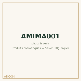 Produits cosmétiques — Savon 20g papier